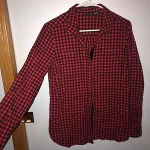 EDDIE BAUER red & black flannel